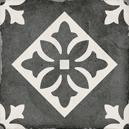 ART NOUVEAU PADUA BLACK 20X20 24416