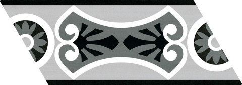 CHEVRON PATCHWORK B&W RIGHT 9X20,5 CH 23211