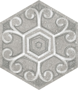 HEXAG.IGNEUS CEMENTO 23X26'6 46FI