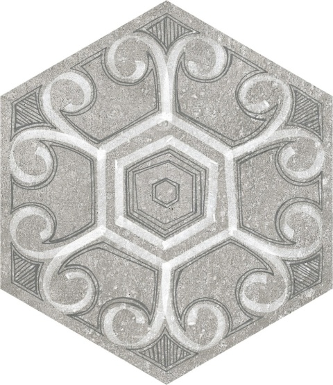 HEXAG.IGNEUS CEMENTO 23X26'6 46FI