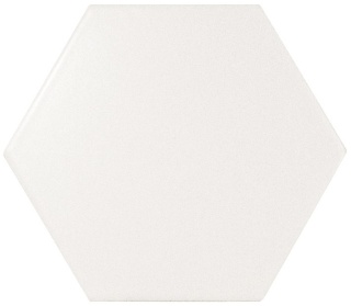 HEXAGON WHITE MATT 12,4X10,7HX 21767