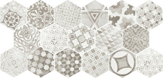 HEXATILE CEMENT GARDEN GREY 17,5X20 22099