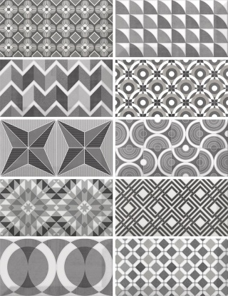 METRO PATCHWORK B&W 7,5X15 21396